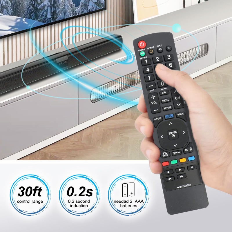 Beyution AKB72915239 TV Remote Control Replacement fit for LG 32LK330-UB 32LK330UH 32LK330-UH 32LK430 32LK450 32LK450UB 32LK450-UB 32LK450UH 32LK453C 32LV2500 LCD LED TV - Image 2